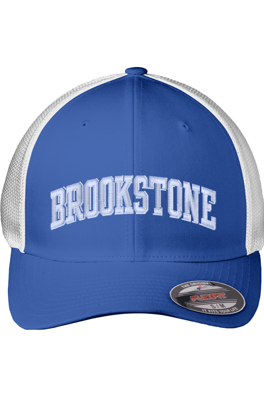 Old School Arched Brookstone - Port Authority Flexfit Mesh Back Embroidered Cap