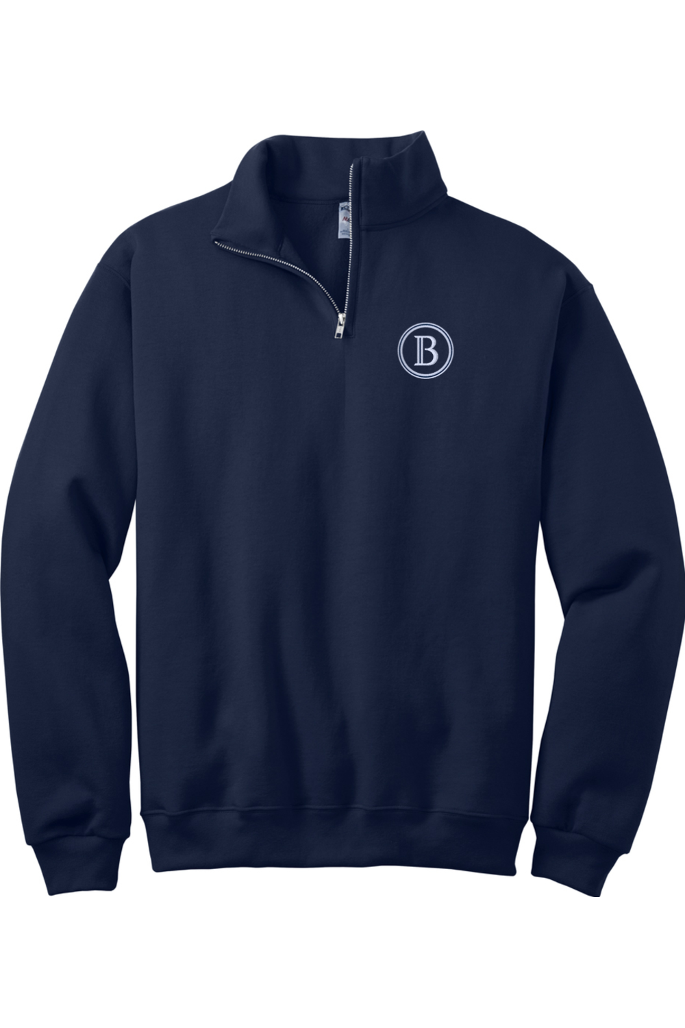* UNIFORM APPROVED * - "B" JERZEES 1/4-Zip Cadet Collar Embroidered Sweatshirt