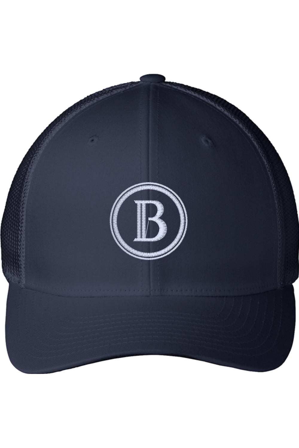 "B" - Port Authority Flexfit Mesh Back Embroidered Cap