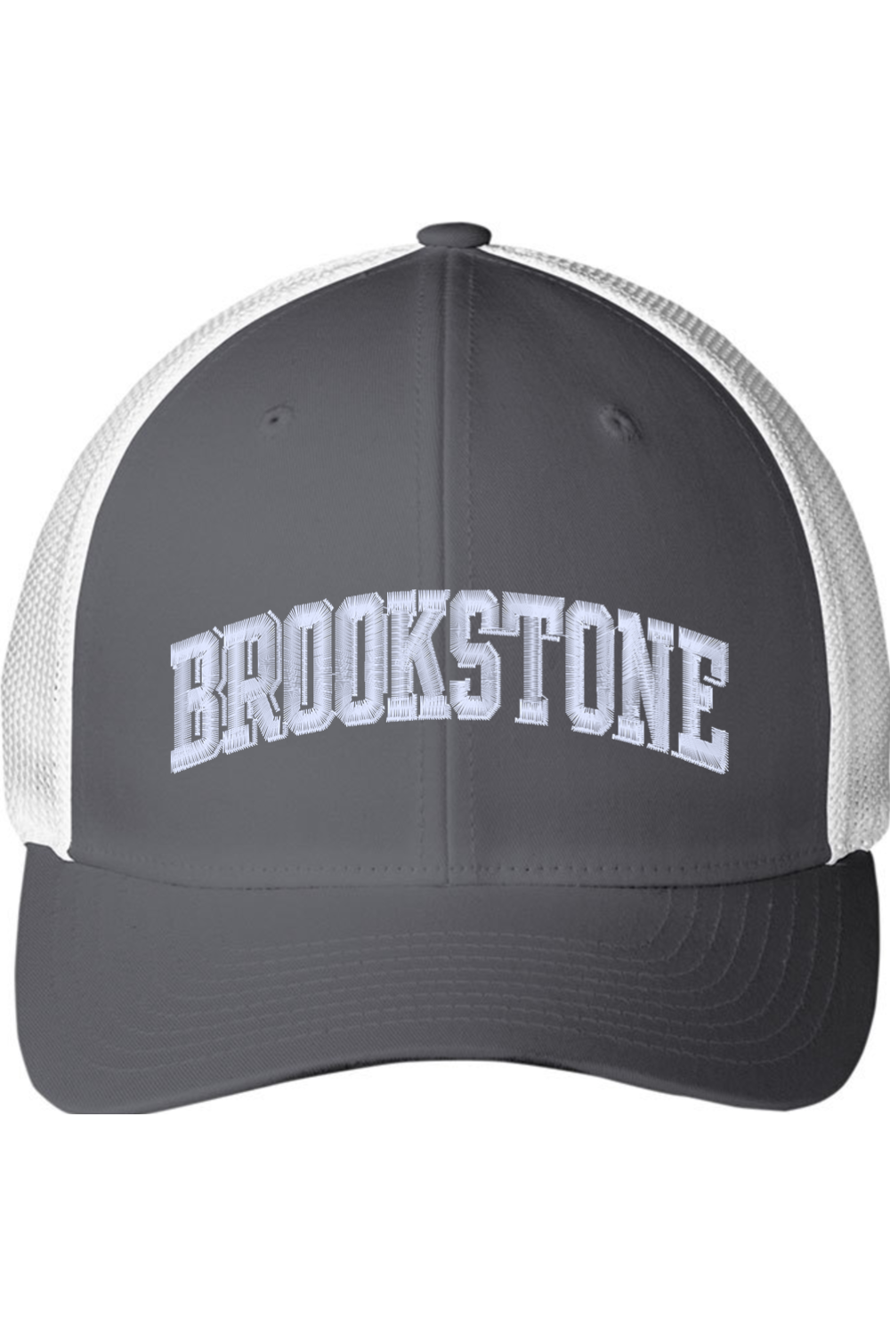 Old School Arched Brookstone - Port Authority Flexfit Mesh Back Embroidered Cap