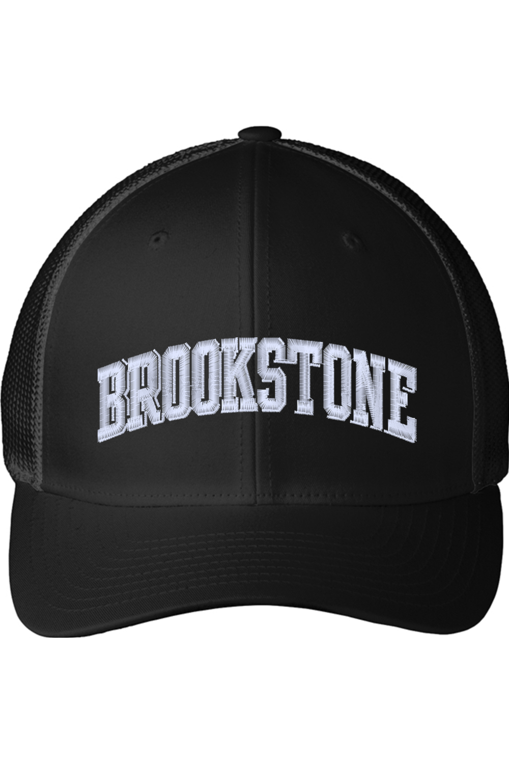 Old School Arched Brookstone - Port Authority Flexfit Mesh Back Embroidered Cap