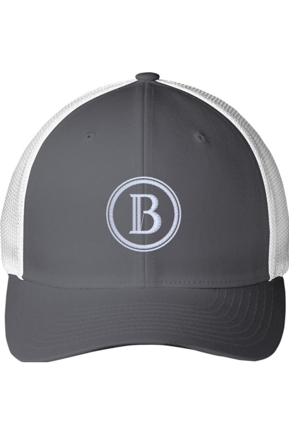 "B" - Port Authority Flexfit Mesh Back Embroidered Cap
