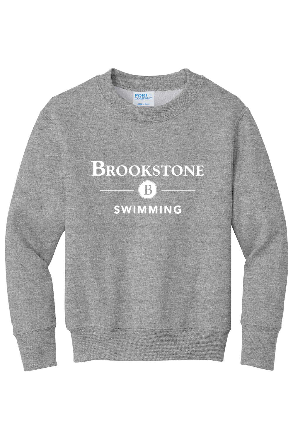 Swimming - Youth Port & Company Crewneck Sweatshirt
