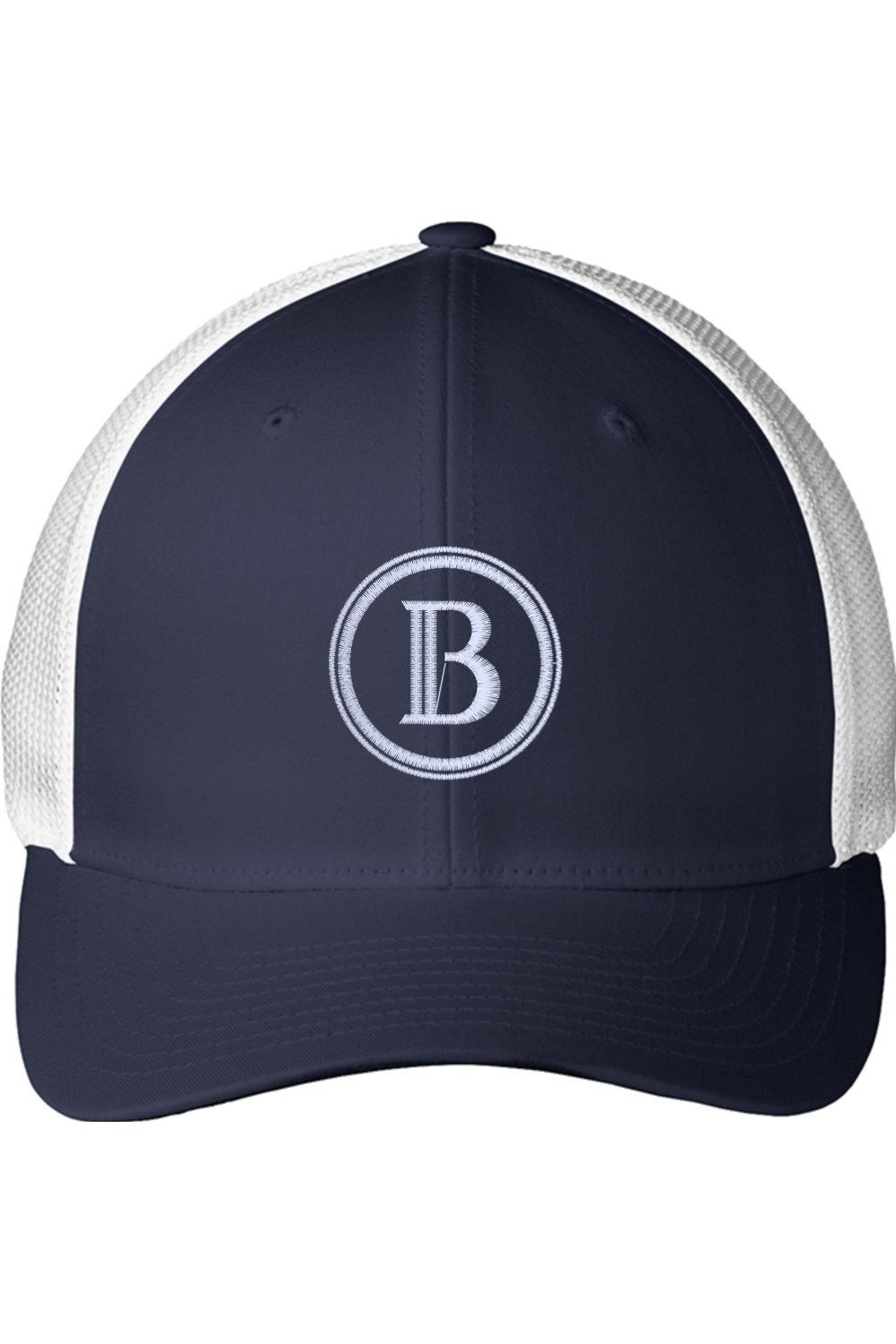 "B" - Port Authority Flexfit Mesh Back Embroidered Cap
