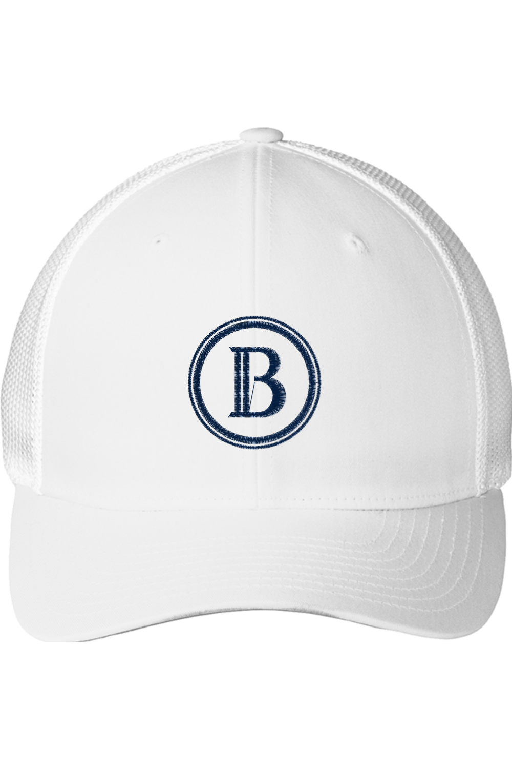 "B" - Port Authority Flexfit Mesh Back Embroidered Cap