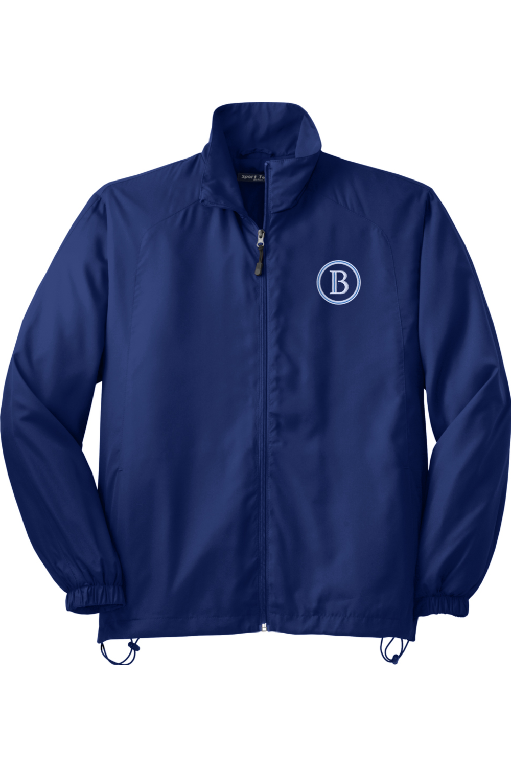 "B" - Adult Sport-Tek Full-Zip Embroidered Wind Jacket