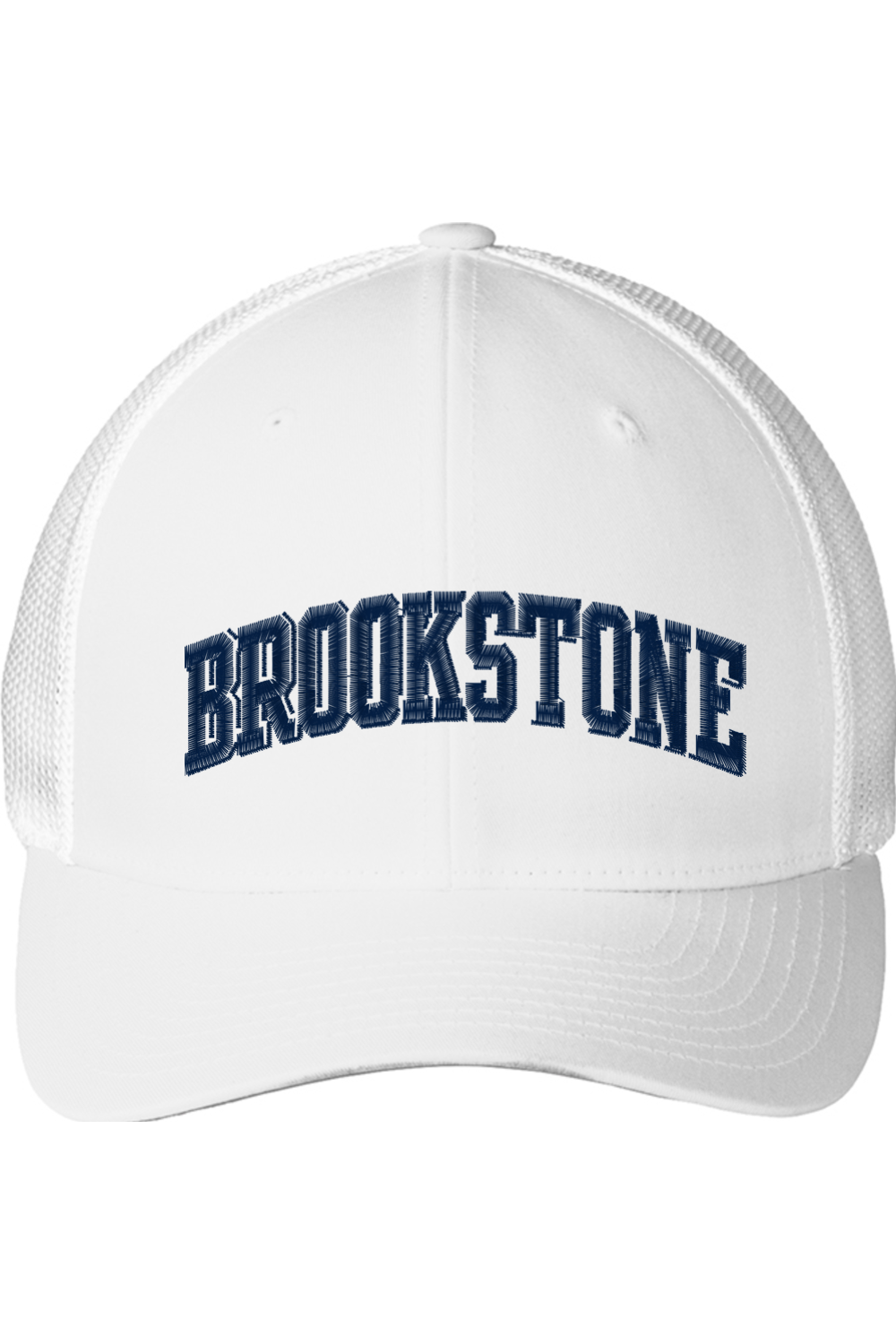 Old School Arched Brookstone - Port Authority Flexfit Mesh Back Embroidered Cap