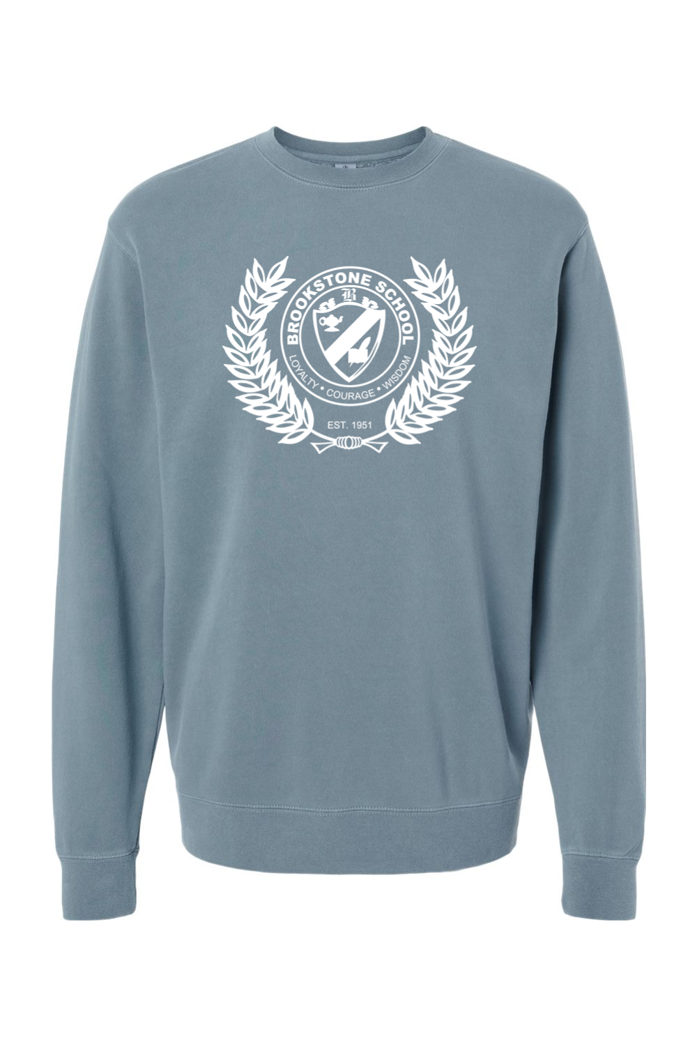 "Brookstone Crest" - Adult Heavyweight Crewneck Sweatshirt