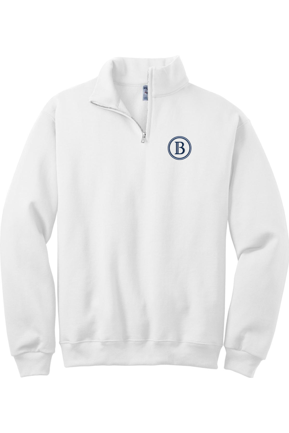 * UNIFORM APPROVED * - "B" JERZEES 1/4-Zip Cadet Collar Embroidered Sweatshirt