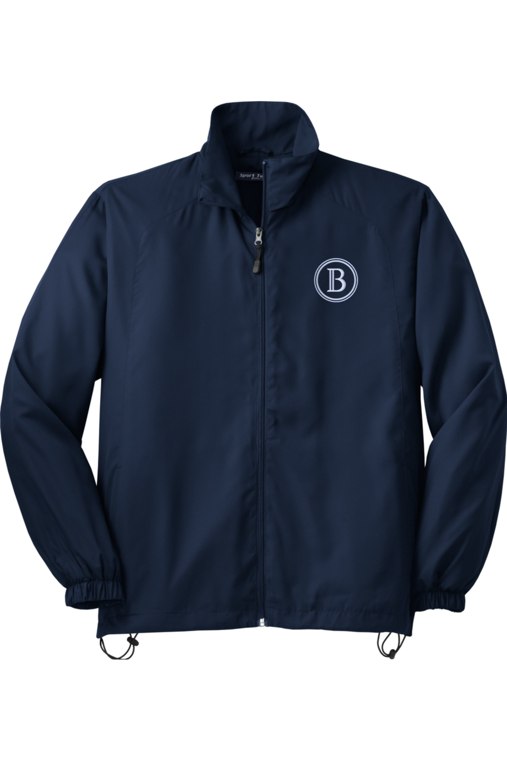"B" - Adult Sport-Tek Full-Zip Embroidered Wind Jacket