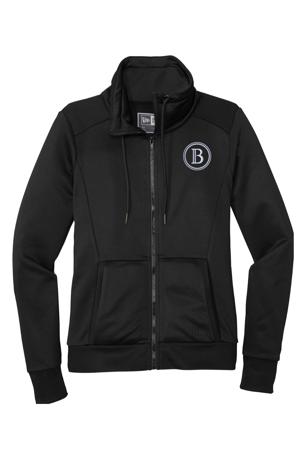 "B" - New Era Ladies Embroidered Performance Terry Full-Zip Cowl