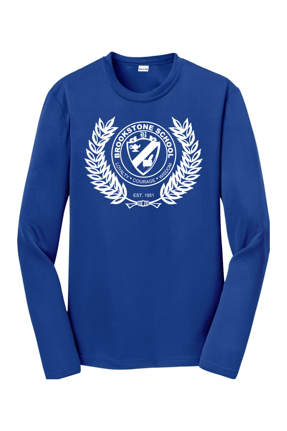 Brookstone Crest - Youth Long Sleeve Dri Fit Tee